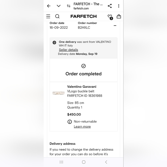 Valentino Garavani V-Logo Buckle Belt size 85 cm. Worn Once! - Picture 8 of 8